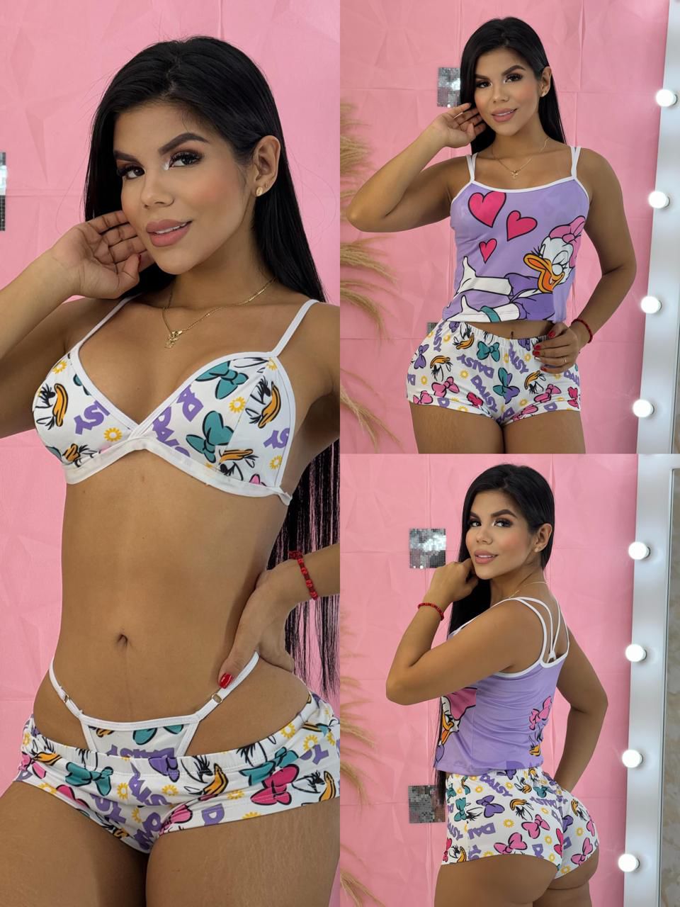 PIJAMA 4 PIEZAS PACK DE 6 TALLA UNICA