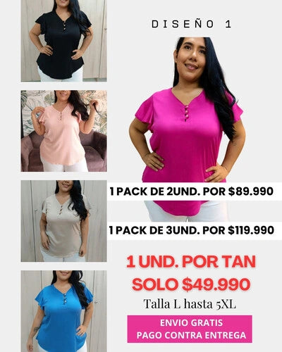 BLUSAS EXTRA PLUS MANGA BOLERO!