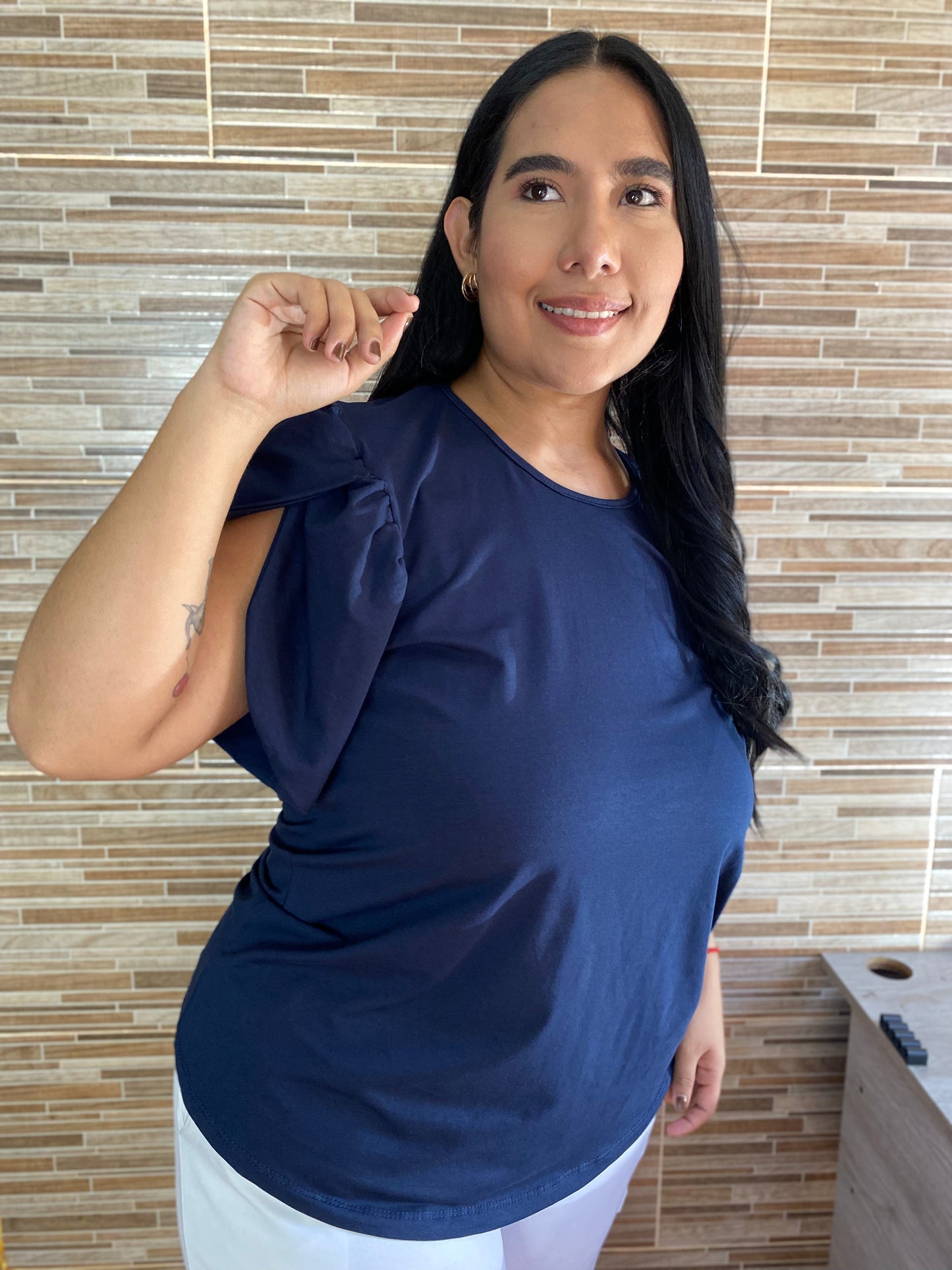 BLUSA TULIPAN PIEL DE DURAZNO TALLA PLUS