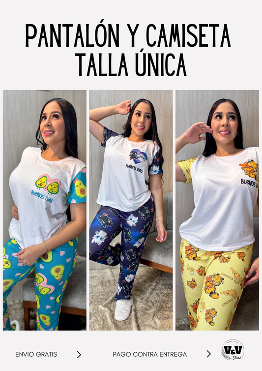 ¡LA PIJAMA PANTALON TALLA UNICA  QUE TODAS QUEREMOS! ✨🌙