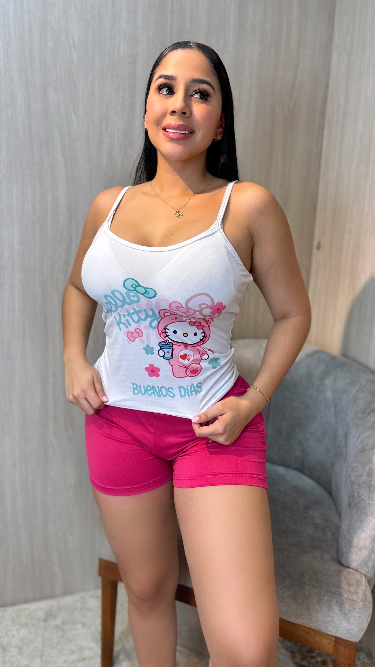 ¡COLECCIÓN LIMITADA "BUENOS DÍAS"! ✨ PIJAMA SHORT TALLA UNICA