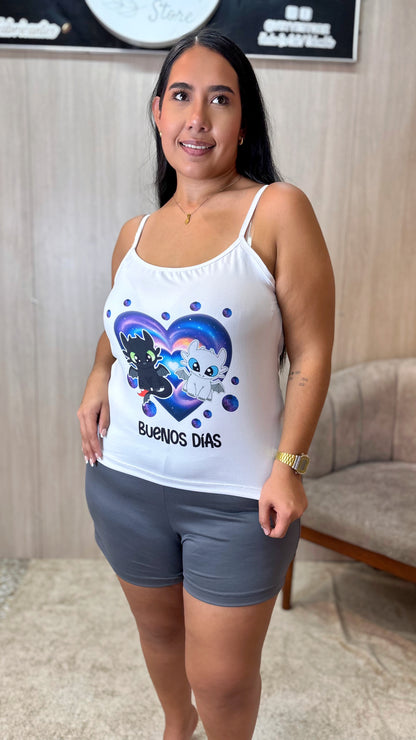 ¡PIJAMA "BUENOS DÍAS" - LA TERNURA QUE NECESITAS! 🌸
