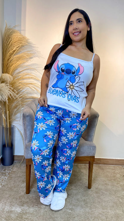 Pijama Plus Pantalón + Blusa de Tiras en Piel de Durazno :  💤
